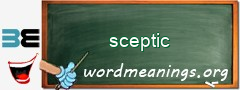 WordMeaning blackboard for sceptic